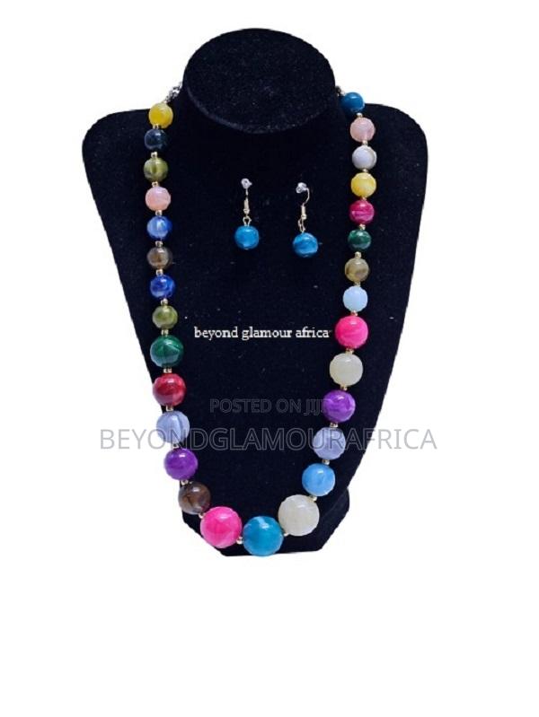 Ladies Multicolored Glass Beaded Jewelry Set - main view