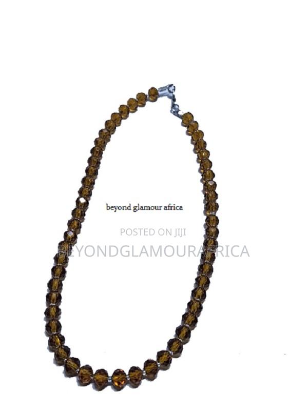 Classic Brown Crystal Necklace - main view