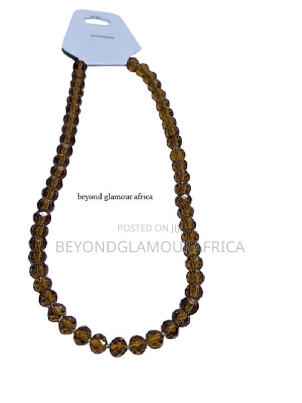 Classic Brown Crystal Necklace - thumbnail 3