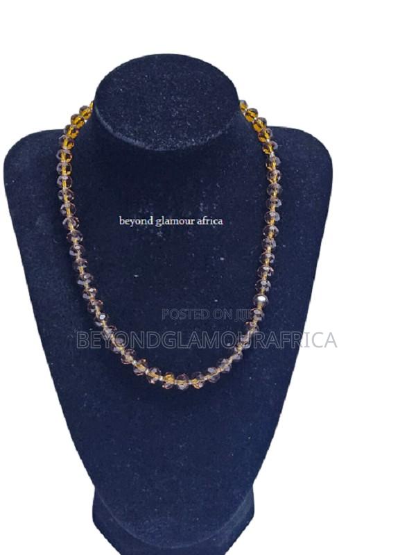 Classic Brown Crystal Necklace - thumbnail 4