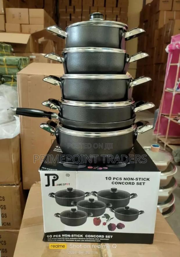 10 Pieces Heavy Duty Jp Non Stick Cookware Set - main view