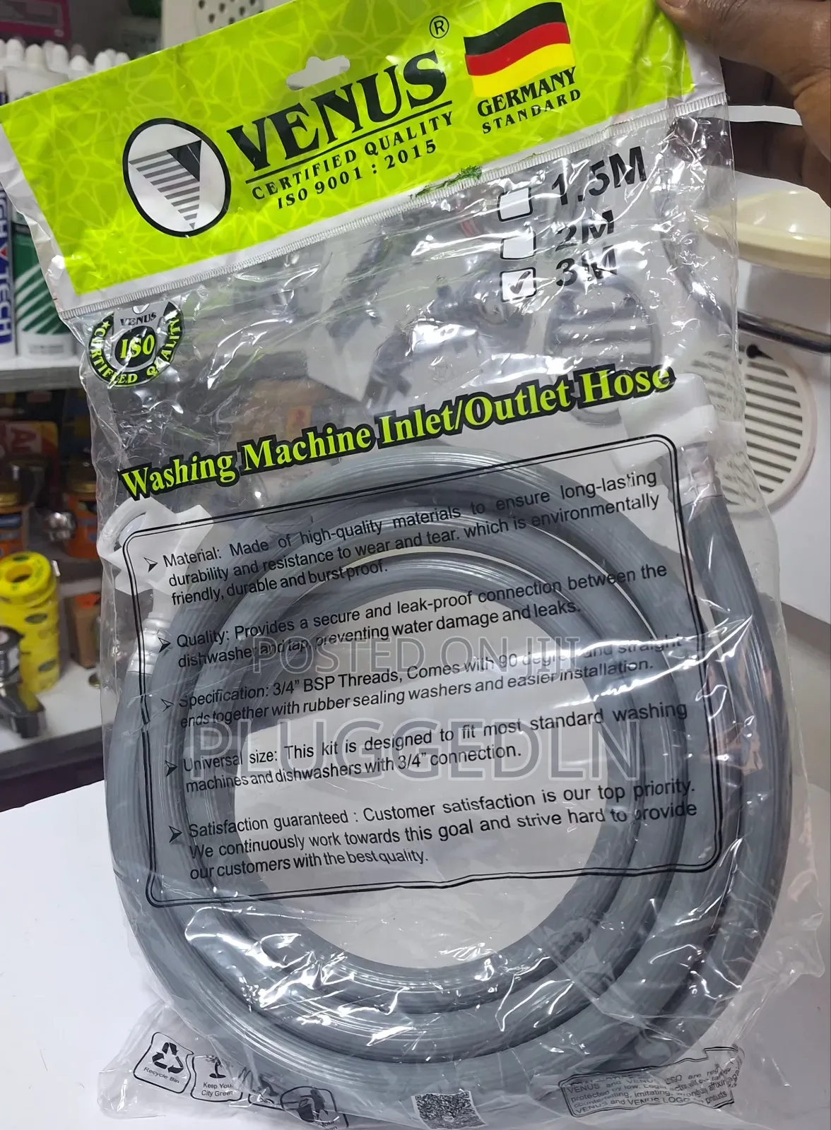 Venus Washing Machine Inlet Pipe* – 3 Meters*