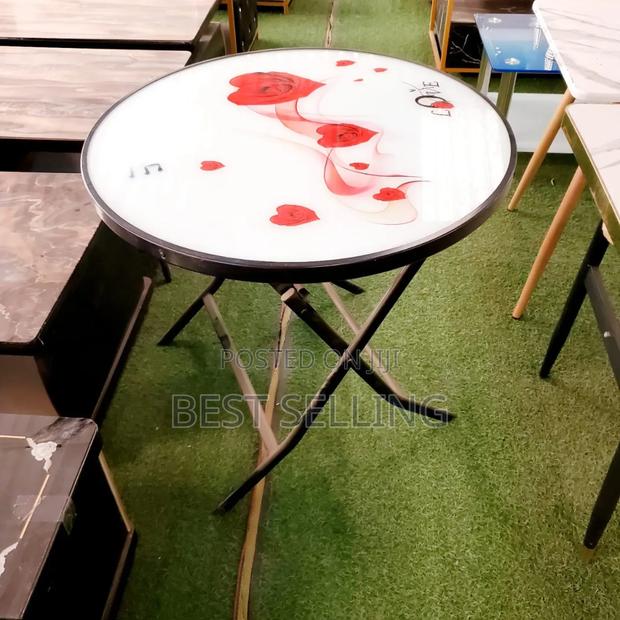 Flowered Top Folderable Table - main view