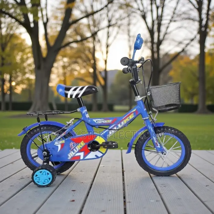 12 Inch Kids Bike 2–5 Years Colorful Frame Fun Cartoon Training Bike