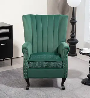Home Chair; Comfortable Modern Green Lounge Chair for Leisure Spaces