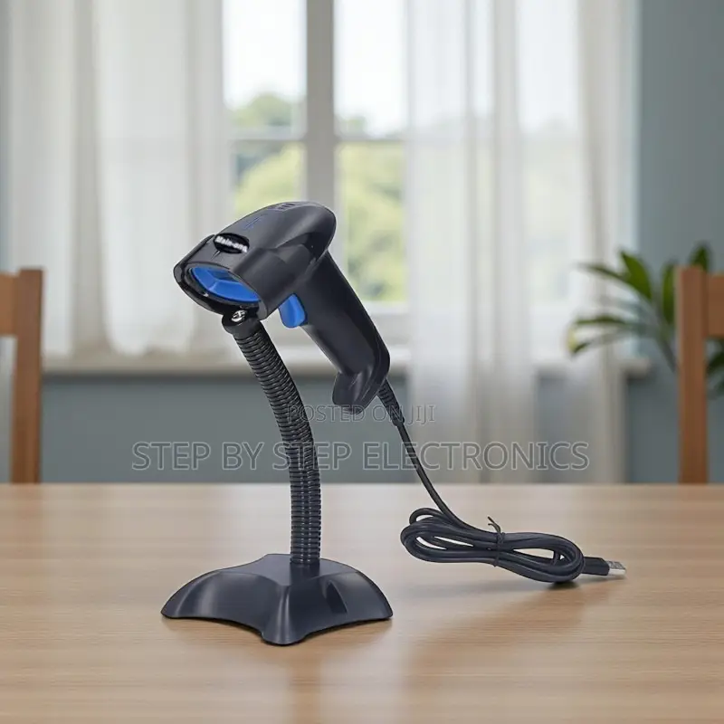 Usb Handheld Laser Barcode Scanner With Stand Fast Scanning Durable