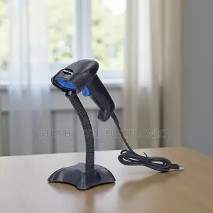 Usb Handheld Laser Barcode Scanner With Stand Lightweight Ergonomic