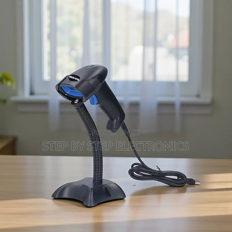Usb Handheld Laser Barcode Scanner With Stand Shock-Resistant Design