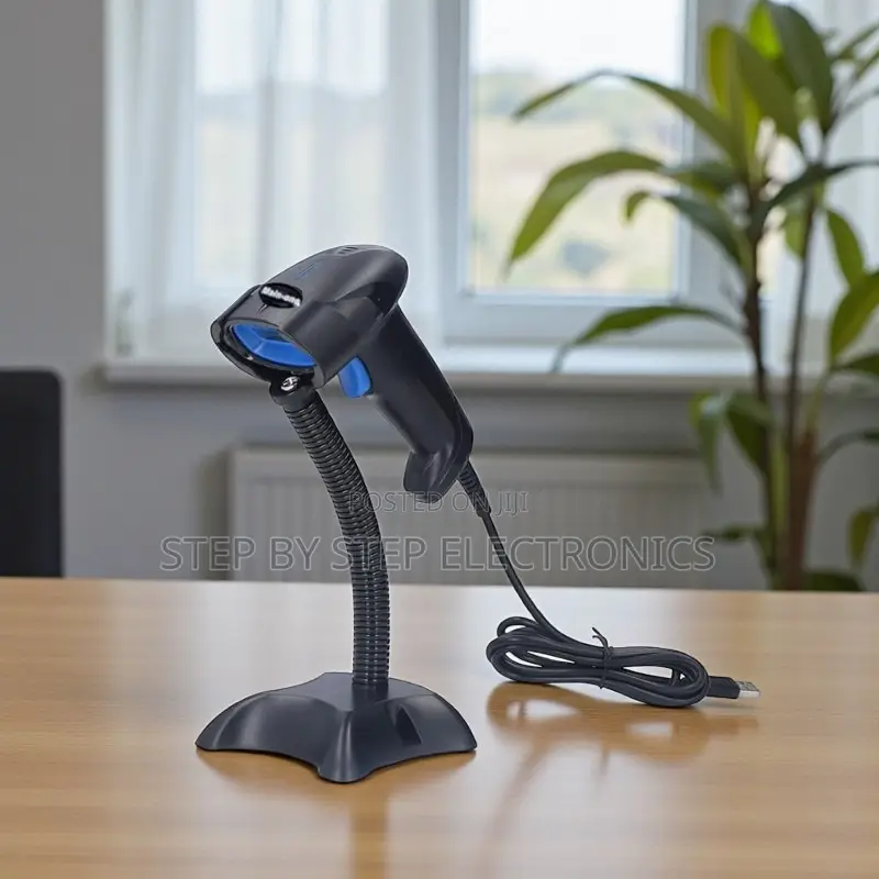 Usb Handheld Laser Barcode Scanner With Stand Automatic Detection