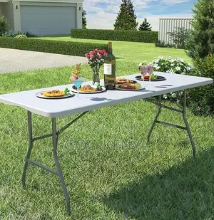 Home Table; Versatile Long Folding Table — Conference and Garden Use