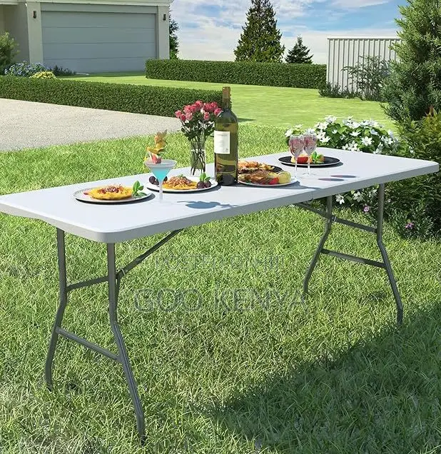 Home Table; Versatile Long Folding Table — Conference and Garden Use