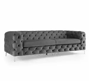 Home Sofa; 5-Seat Luxury Living Room Sofas Button-Tufted Velvet Design