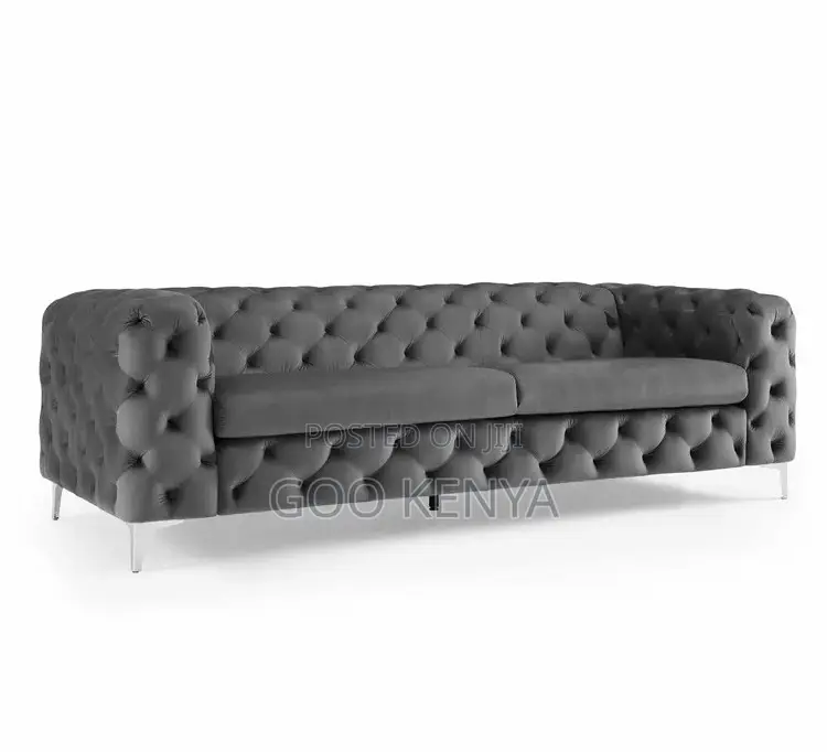 Home Sofa; 5-Seat Luxury Living Room Sofas Button-Tufted Velvet Design