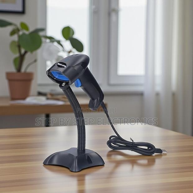 Usb Handheld Laser Barcode Scanner With Stand Easy Plug and Play Setup