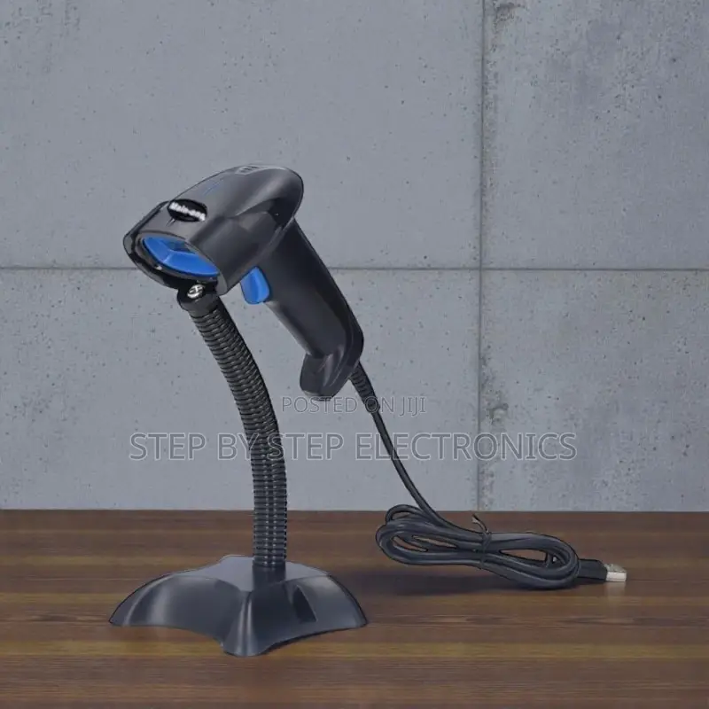 Usb Wired Handheld Laser Barcode Scanner Stand Comfortable to Hold