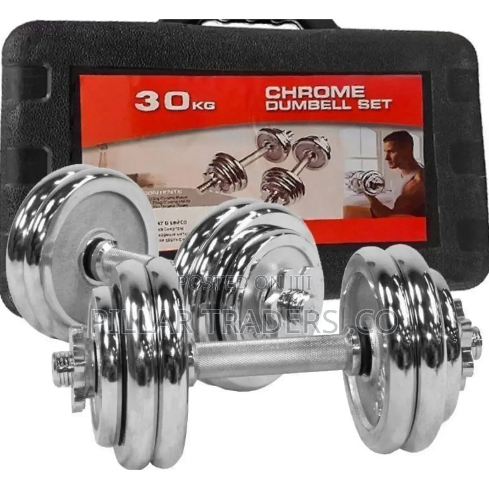 Chrome Dumbells Set