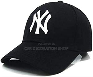 Black New York Yankee Adjustable Caps - thumbnail 2