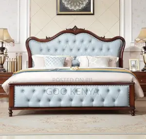 Home Bed; Luxury Soft Upholstered Double King Bed With Storage Box