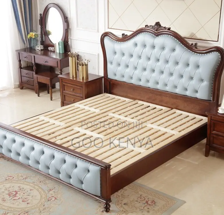 Home Bed; Luxury Soft Upholstered Double King Bed With Storage Box