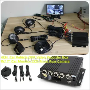 4ch Car DVR Video Recorder Kit With 7" Monitor 4 Night Visioncameras
