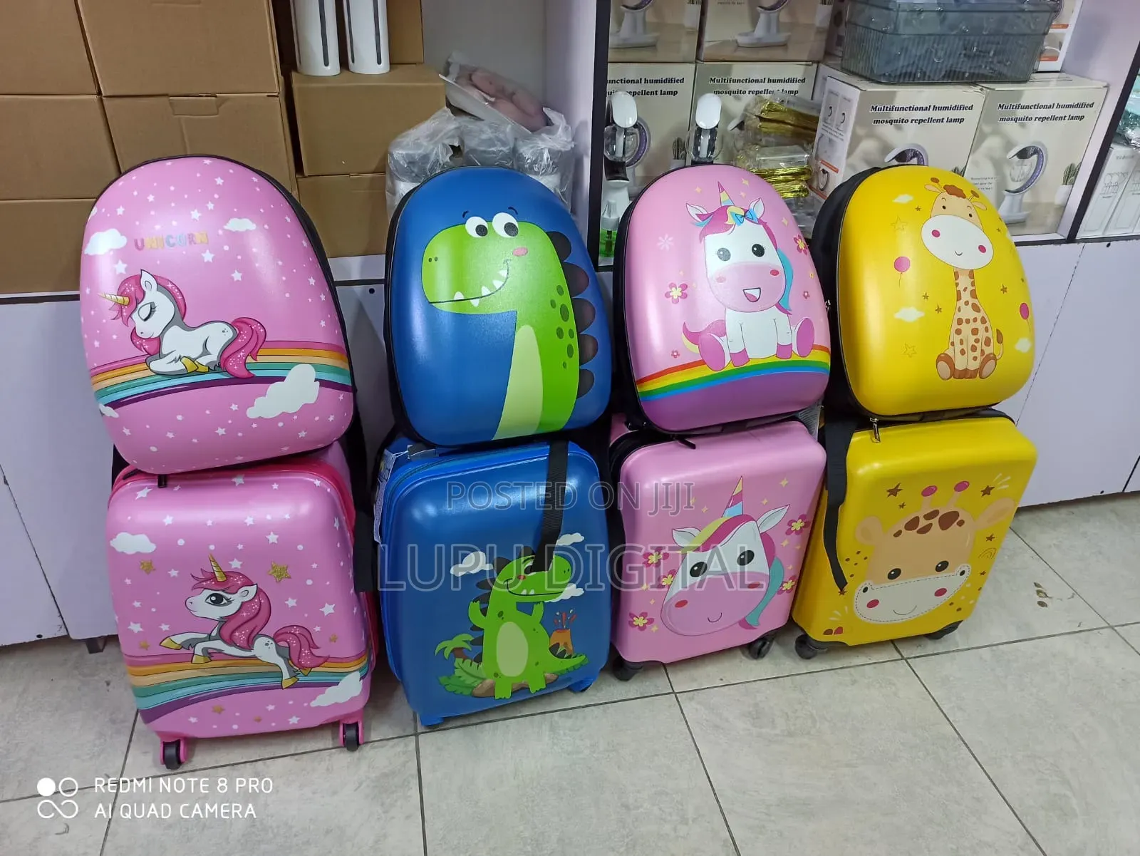 2 in 1kids Trolley Suitcase With Backpack Cartoon