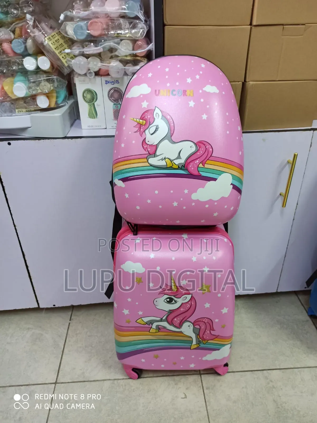 2 in 1kids Trolley Suitcase With Backpack Cartoon