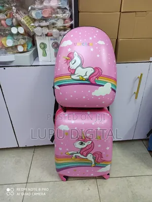 2 in 1kids Trolley Suitcase With Backpack Cartoon