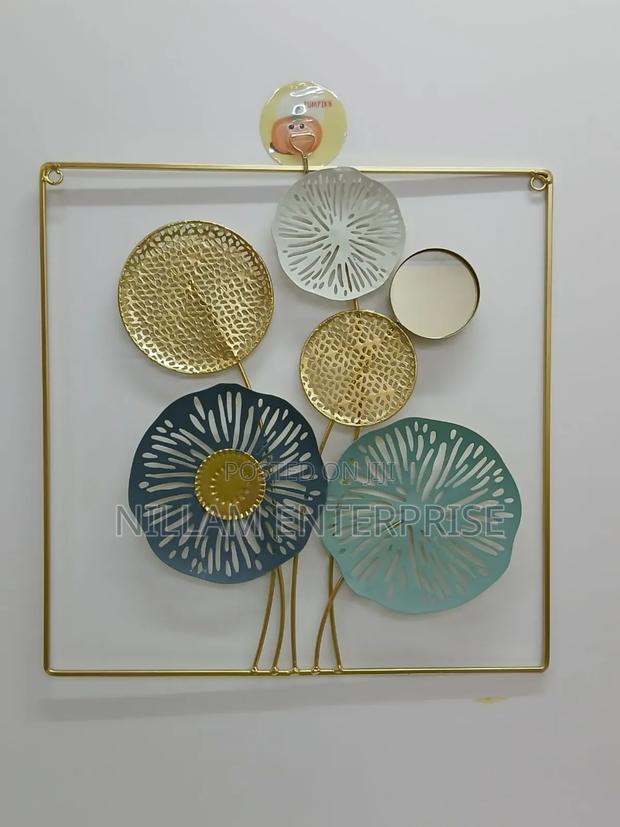 Wall Hanging Gold Plated Metallic Flower Decoration*