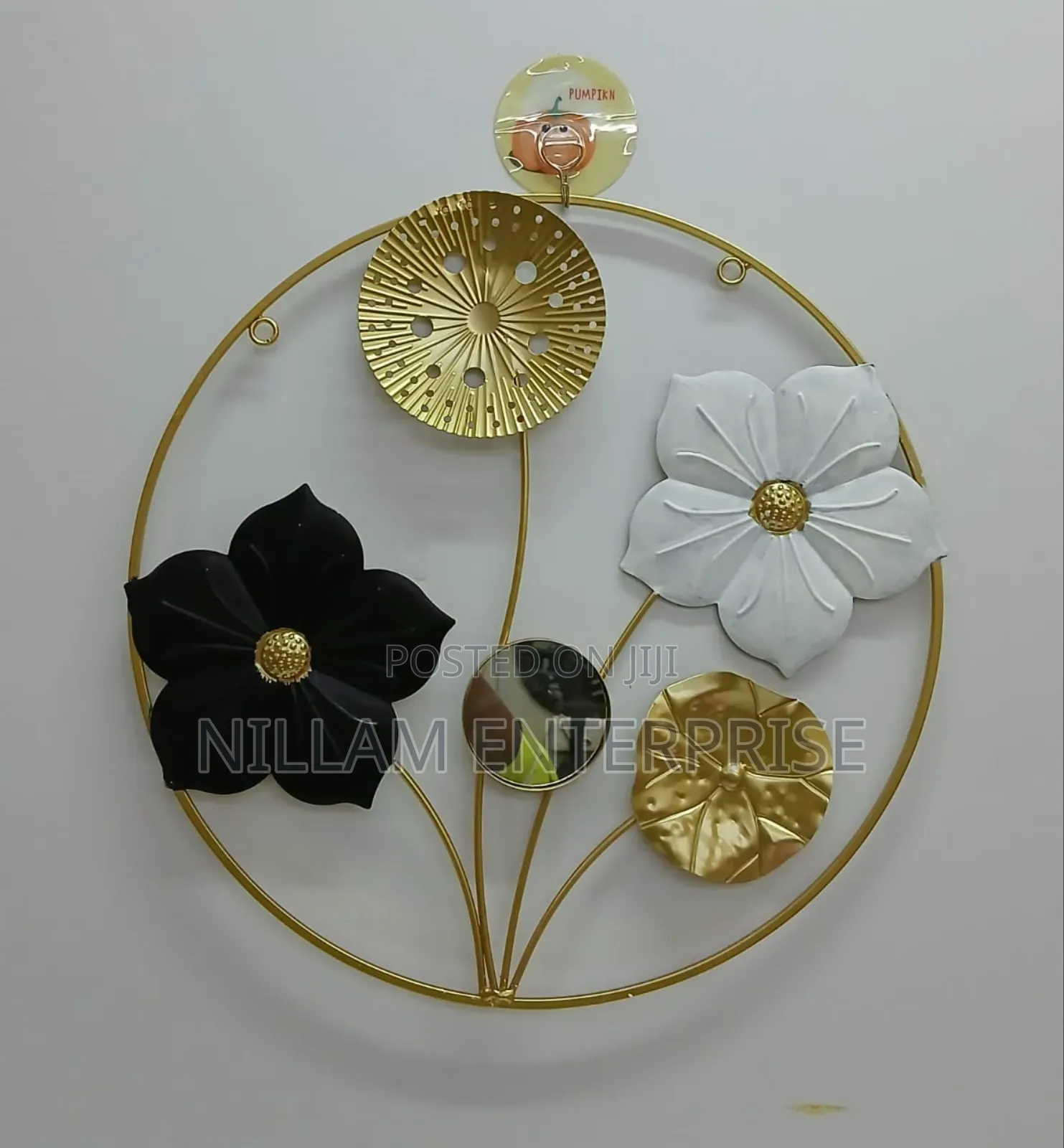 Wall Hanging Gold Plated Metallic Flower Decoration*
