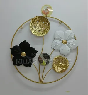 Wall Hanging Gold Plated Metallic Flower Decoration*