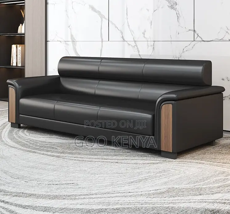 Office Sofa; High-End Lounge Leather Sofa for Office Reception