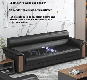 Office Sofa; High-End Lounge Leather Sofa for Office Reception