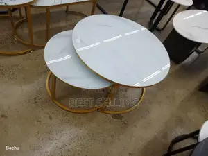 Gold Stand Marble Top Coffee Table
