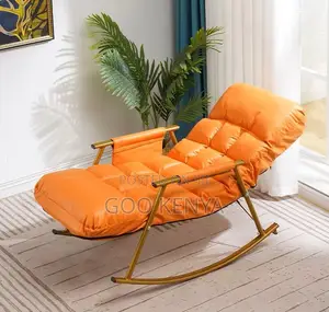 Home Chair; Luxury Relaxing Rocking Home Sofa Iron Fabric Upholstery