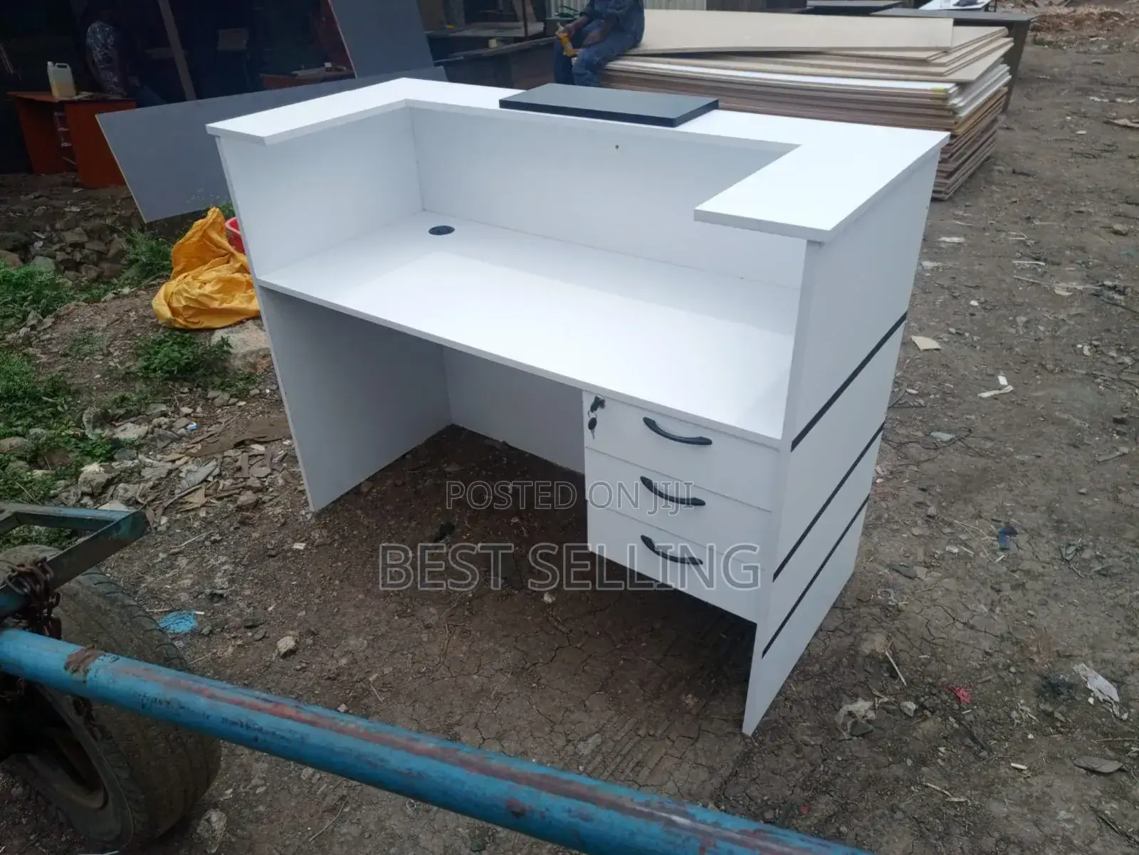 White Color Reception Desk