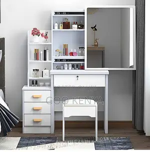Home Dressing Mirror; Vanity Table Set — Adjustable Sliding Mirror