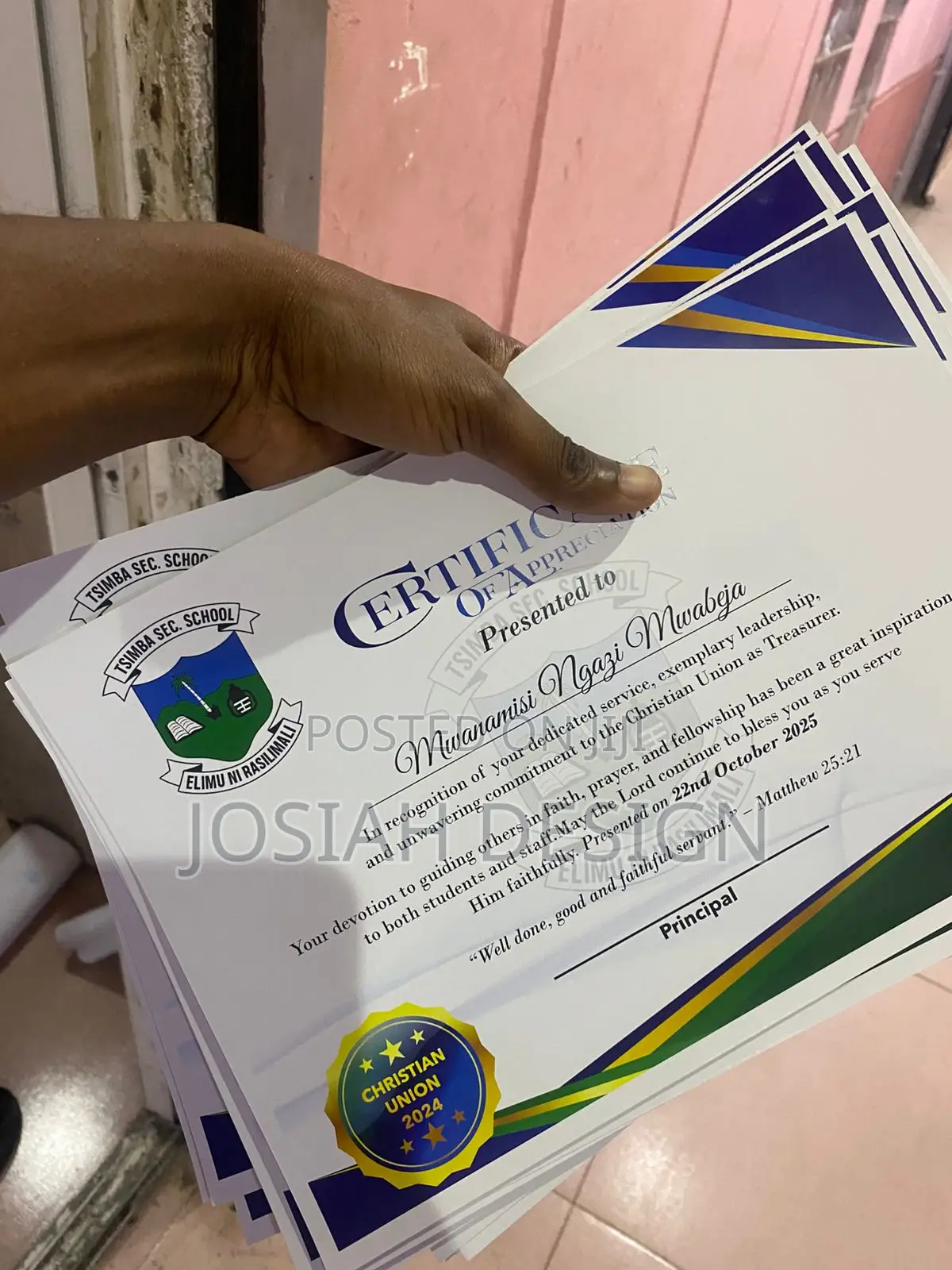 Certificate Printing Services in Mombasa