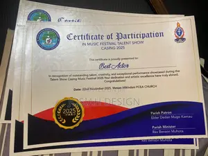 Certificate Printing Services in Mombasa