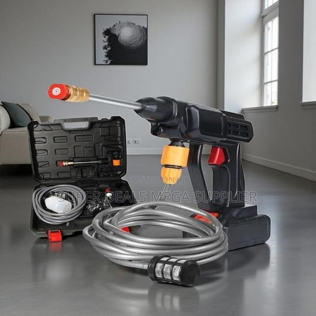 Cordless Rechargeable Car Washer Gun With Jet Spray and 5m Hose Pipe - thumbnail 2
