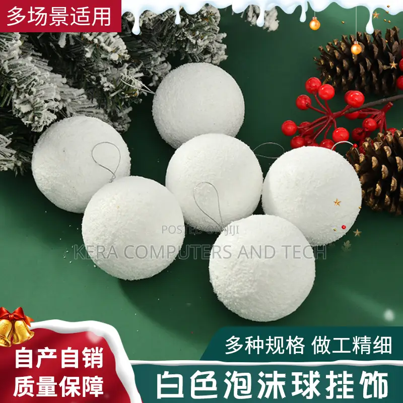White Christmas Balls