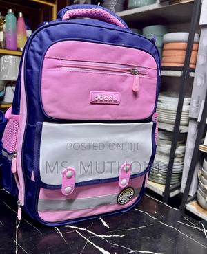 Pink and Blue "Docat" Kids' School Backpack. - thumbnail 2