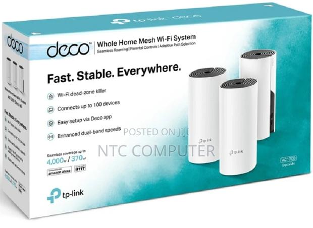 Deco M4(3-Pack) Ac1200 Whole Home Mesh Wi-Fi System
