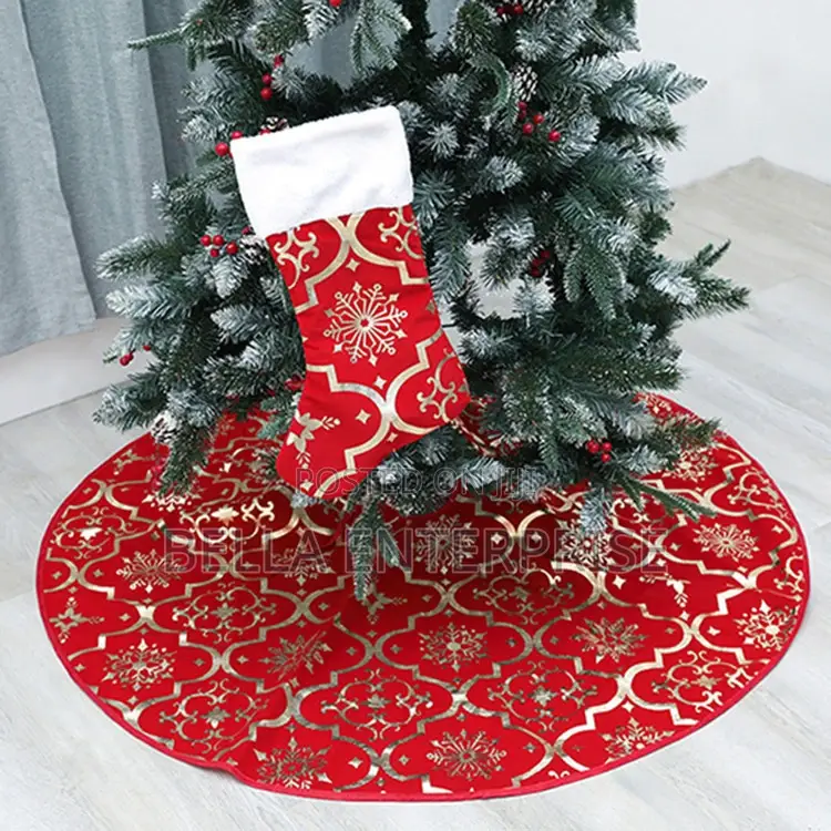 Premium Quality Christmas Tree Skirt and Socks Set