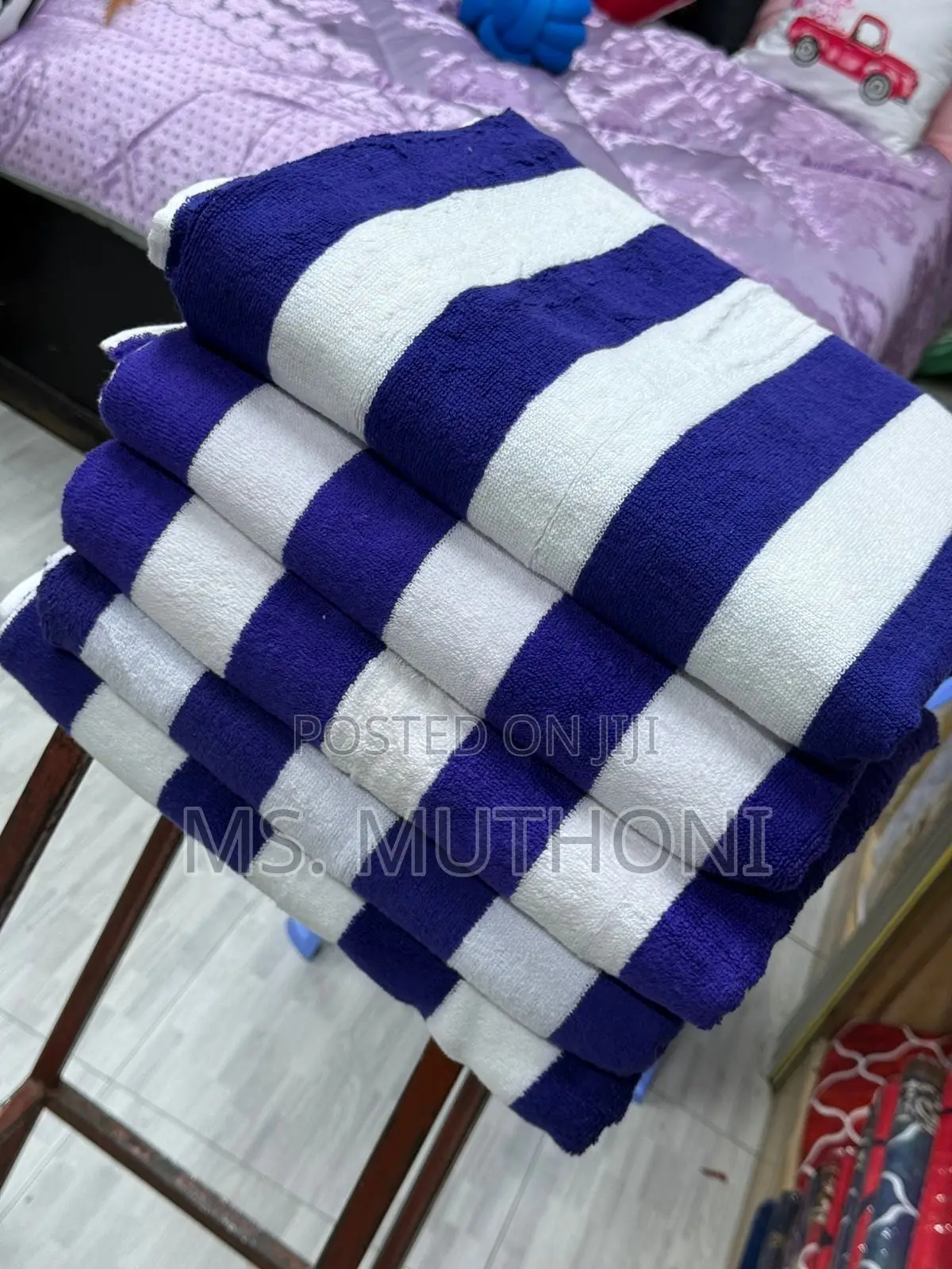 Cabana Stripe Beach Towels (Size: 90cm by 180cm)