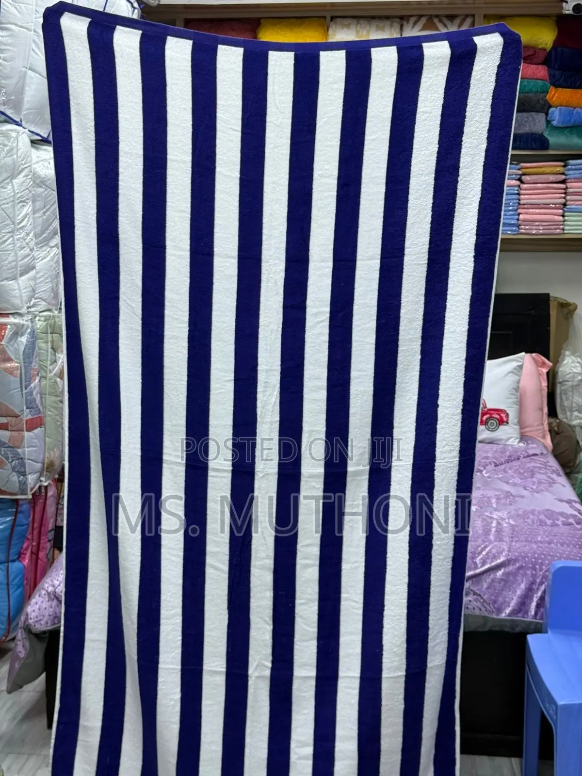 Cabana Stripe Beach Towels (Size: 90cm by 180cm)