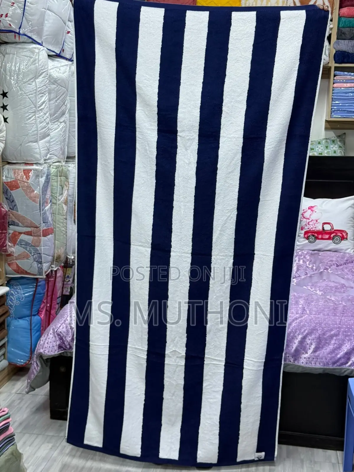 Cabana Stripe Beach Towels (Size: 90cm by 180cm)