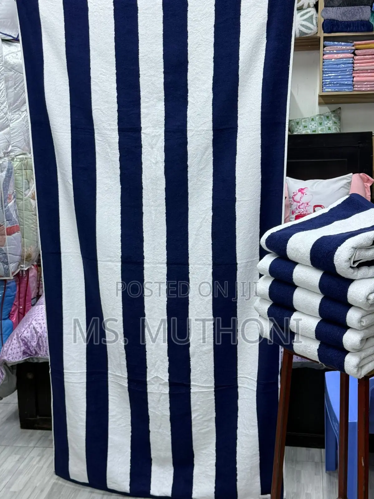 Cabana Stripe Beach Towels (Size: 90cm by 180cm)