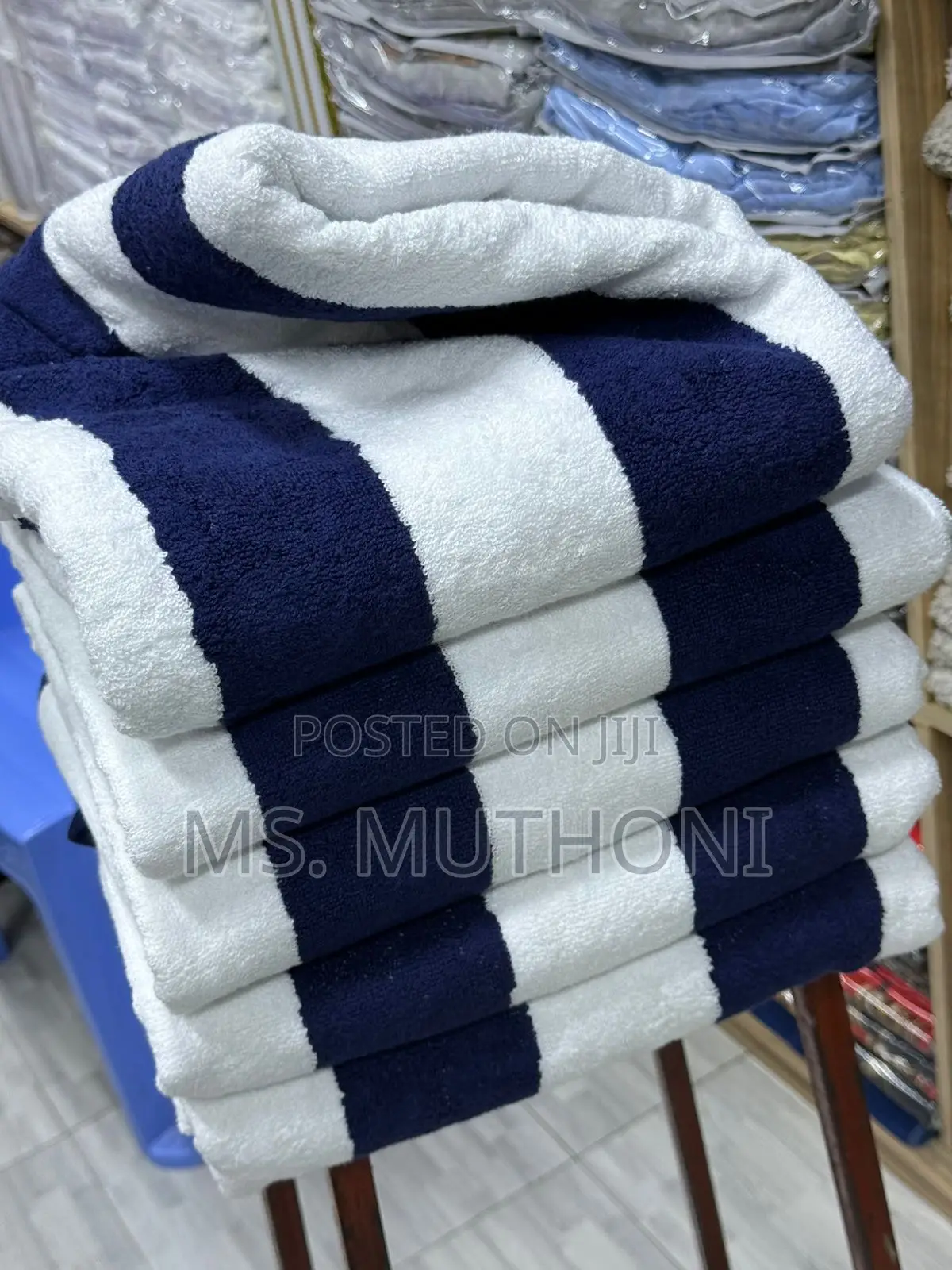 Cabana Stripe Beach Towels (Size: 90cm by 180cm)