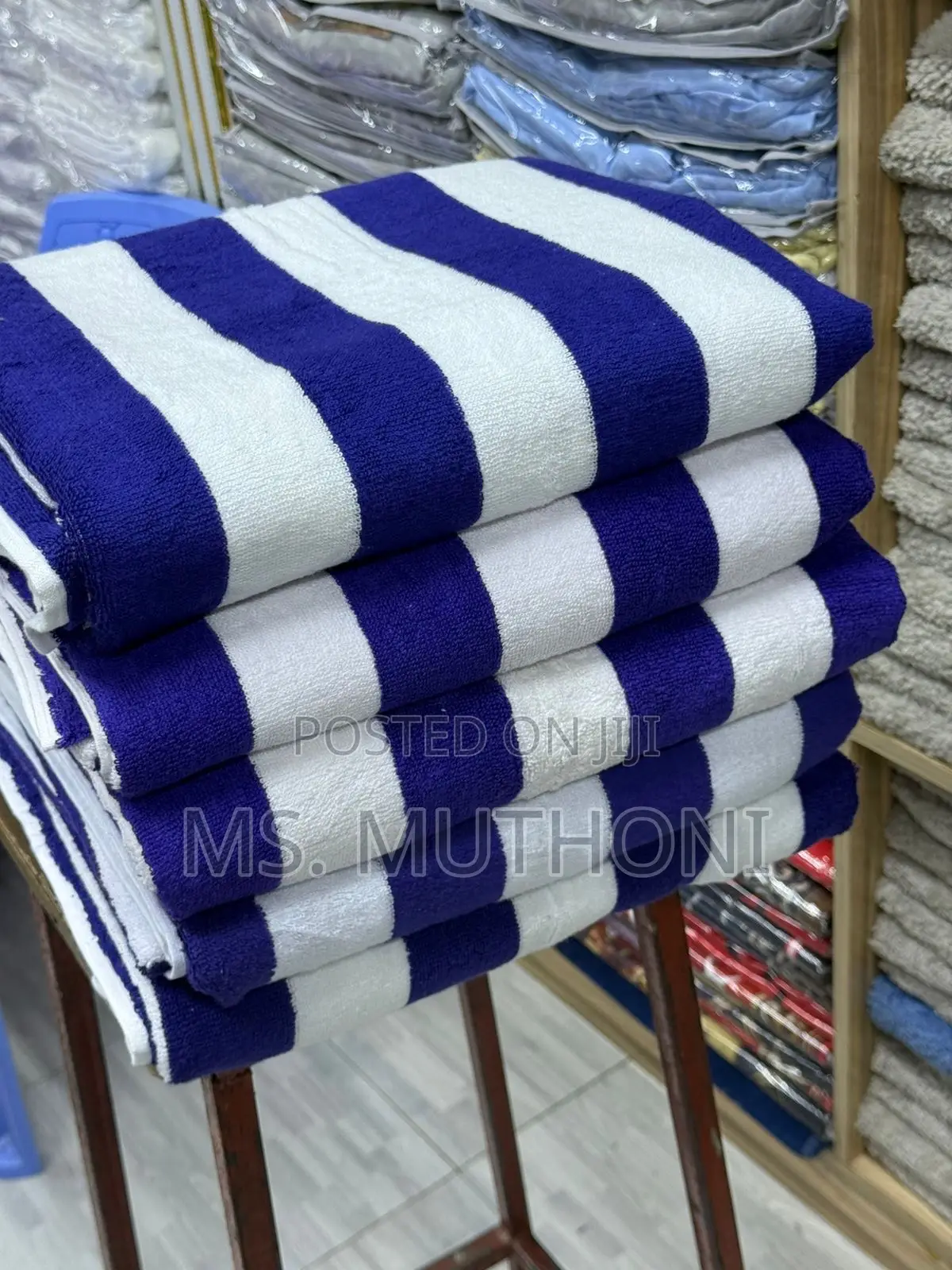 Cabana Stripe Beach Towels (Size: 90cm by 180cm)