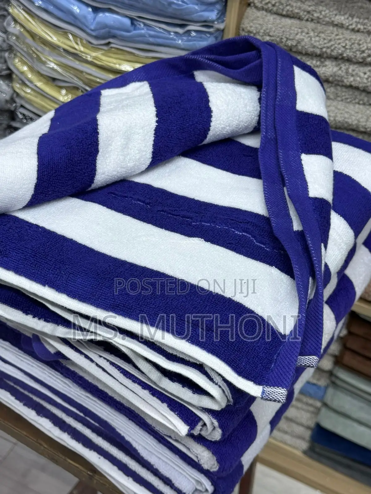 Cabana Stripe Beach Towels (Size: 90cm by 180cm)